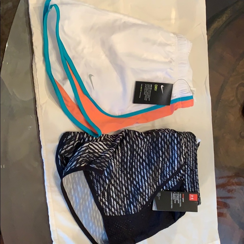 Set of 2 shorts NWT. Medium. Nike & under armour